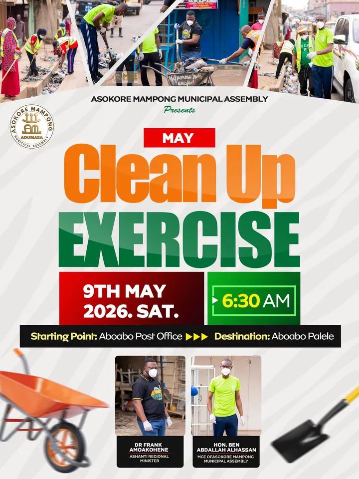 Asokore Mampong Municipality to Organize Community Clean-Up Exercise